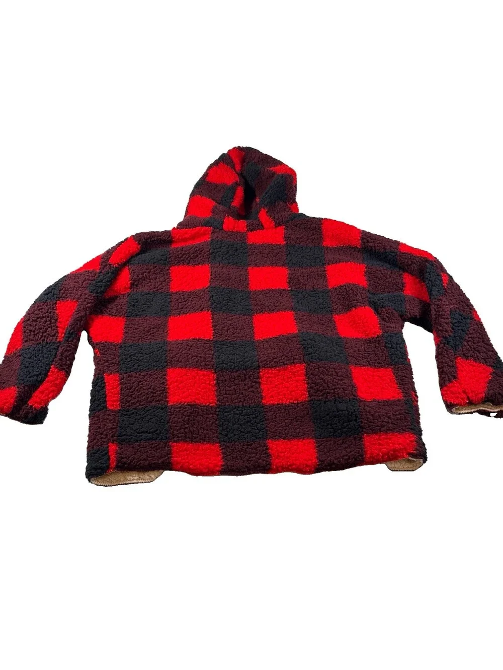 SweetRain Fleece Hooded Jacket Plaid Sz S Pre Owned Very Clean